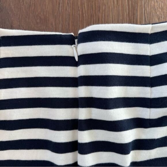 J. Crew Women's Knit Pencil Skirt Navy Blue & White Striped Cotton L7578 SZ 00 - Picture 12 of 13